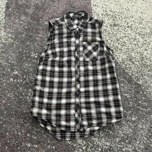Harley-Davidson HDMC Women's Sleeveless Plaid Button-Up